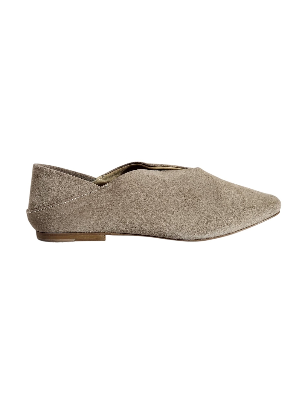 Coldwater Creek Riverside Taupe Suede Square Toe Flats Size 7